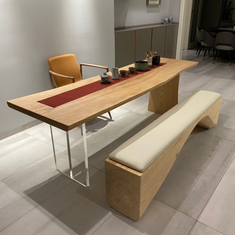 Office Furniture Modern - โต๊ะลอยอะคริลิคไม้เนื้อแข็งสไตล์นอร์ดิก โต๊ะทำงานในห้องนอน โต๊ะทำงานที่ทันสมัยเรียบง่าย เฟอร์นิเจอร์บ้านสร้างสรรค์ โมบิลิ ดา