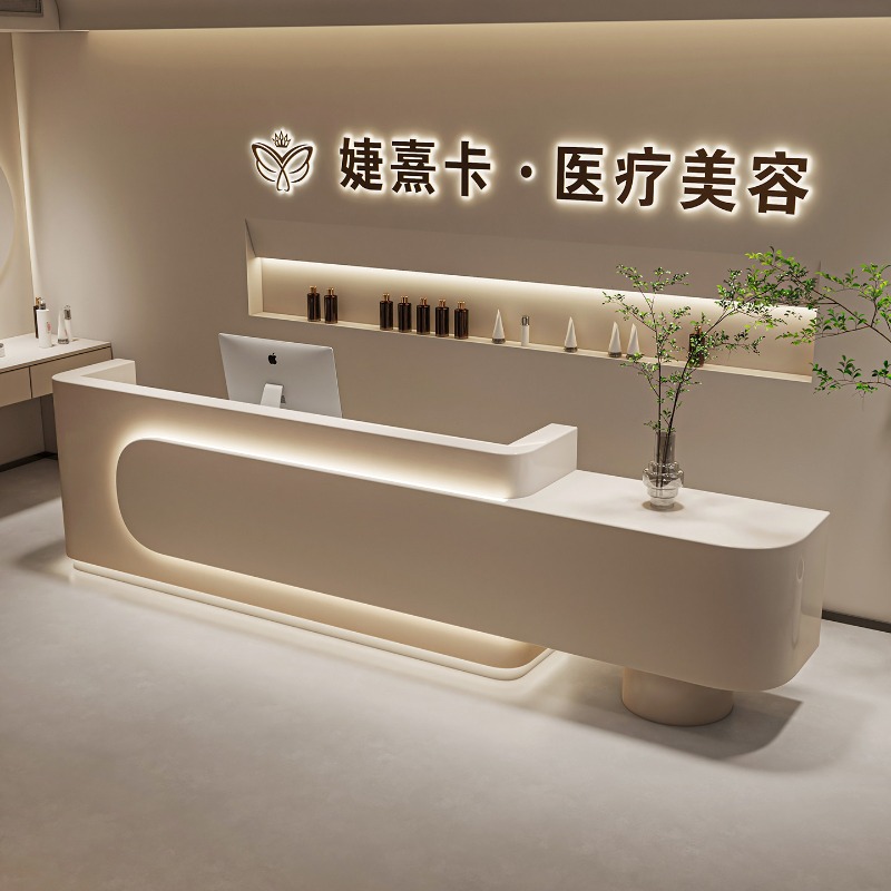 Office Furniture Store - โต๊ะต้อนรับร้านเสริมสวยสมัยใหม่ สไตล์นอร์ดิก ร้านขายเสื้อผ้า คลินิกเสริมความงาม เคาน์เตอร์แคชเชียร์ เฟอร์นิเจอร์สำนักงาน