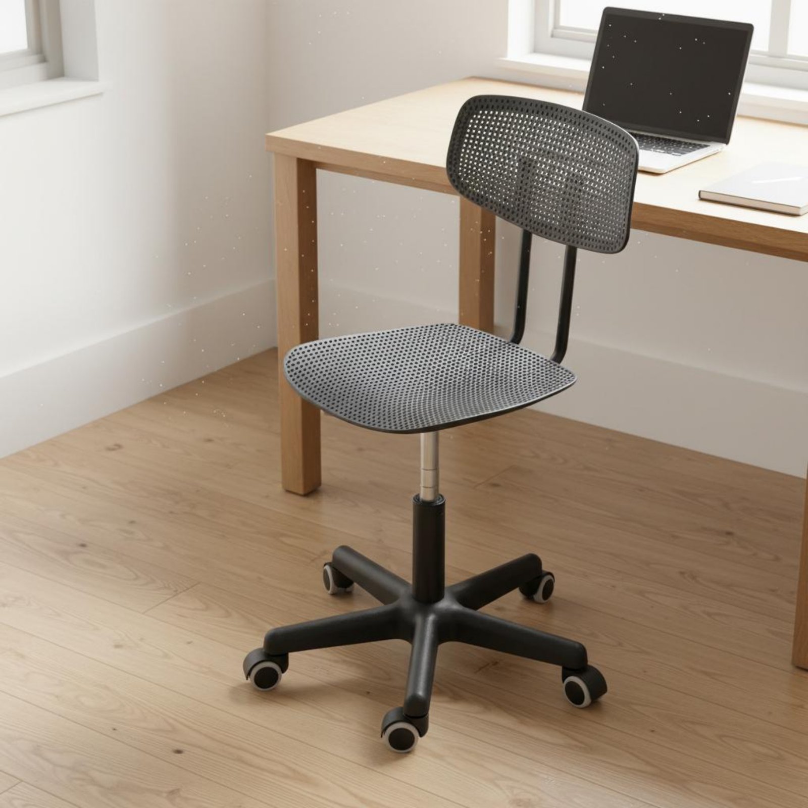 Office Furniture Commercial - เก้าอี้โต๊ะทำงานปรับระดับได้ ดีไซน์ระบายอากาศ หมุนได้ ประหยัดพื้นที่ กันน้ำ เหมาะสำหรับวัยรุ่น
