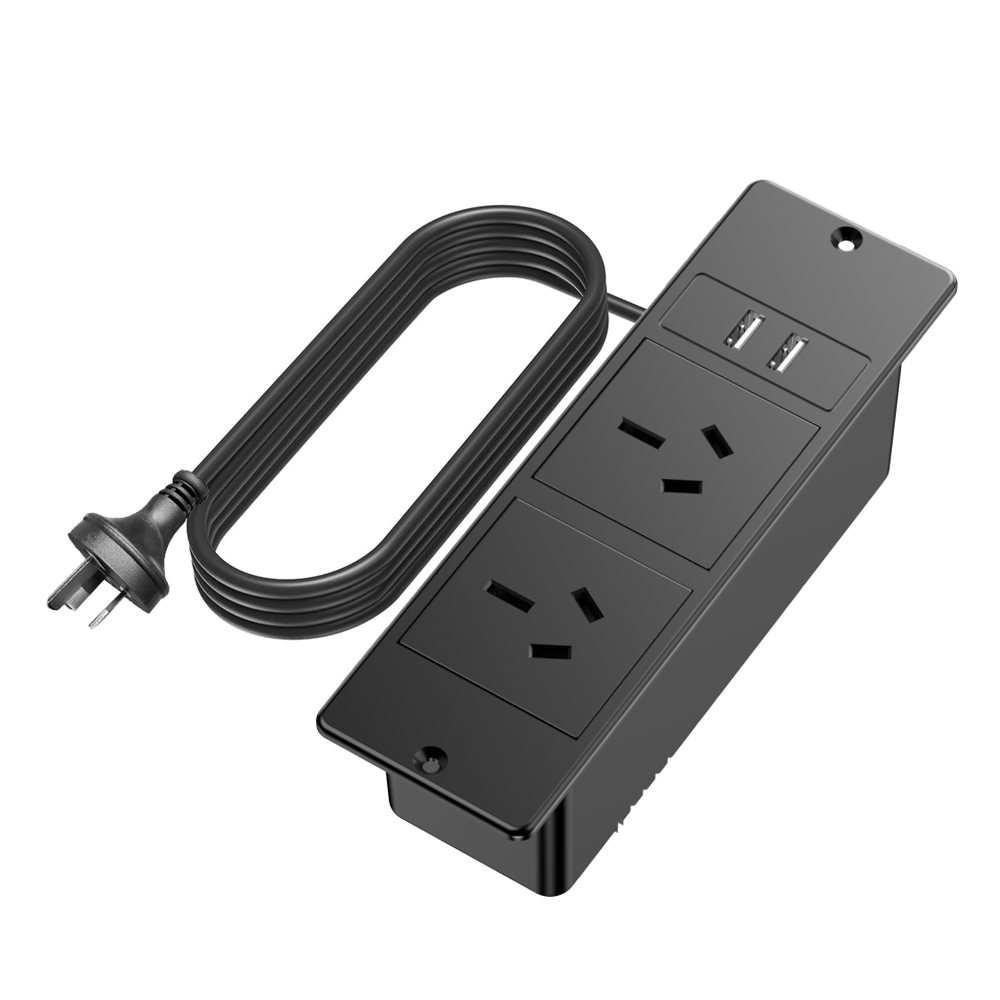 Office Furniture Manufacturers - ปลั๊กไฟแบบฝัง 1500W พร้อมระบบป้องกันไฟกระชาก USB สายไฟแบบซ่อนสำหรับโต๊ะทำงาน ใช้ได้กับเฟอร์นิเจอร์บ้าน