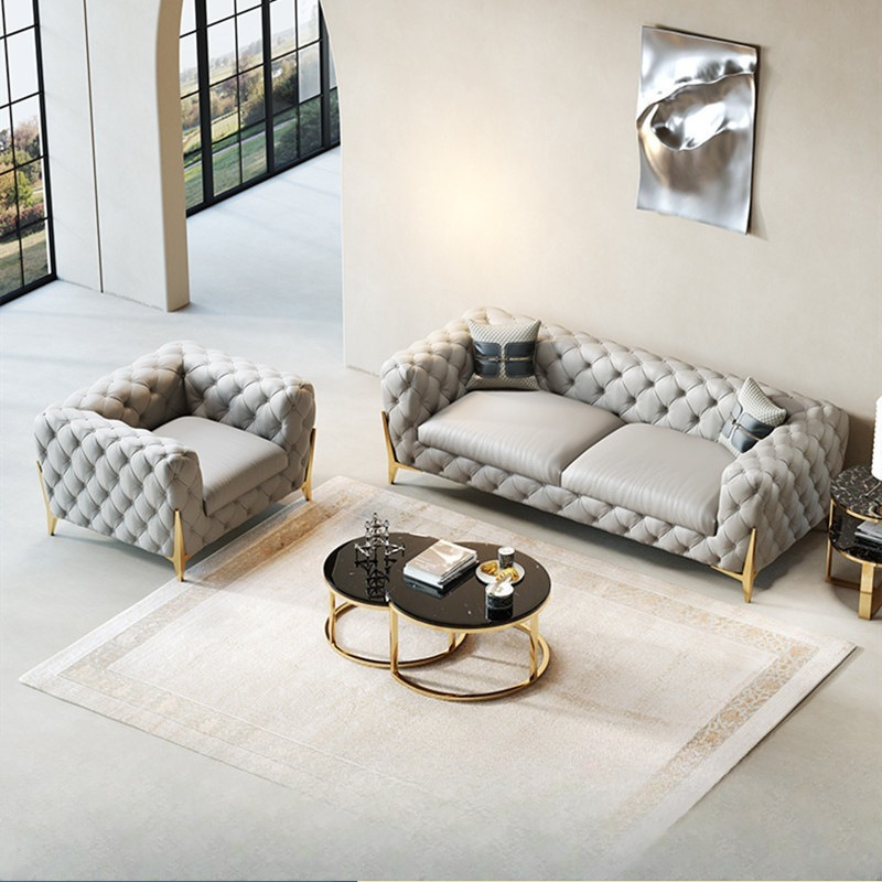 Office Furniture Manufacturers - โซฟาหนังแท้สไตล์อเมริกัน โมเดิร์น เรียบหรู สำหรับสำนักงาน วิลล่า ห้องนั่งเล่น