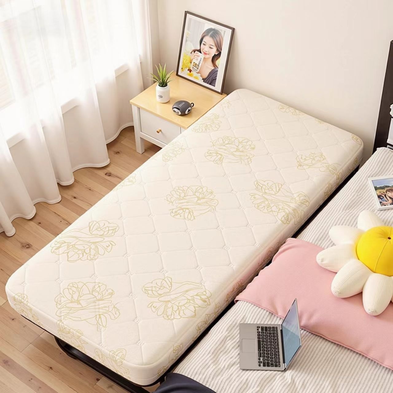 Office Furniture Modern - เตียงพับได้แบบพกพา YUNLINLI สำหรับพักผ่อนชั่วคราว เหมาะสำหรับโรงแรม สำนักงาน และแขกผู้มาเยือน