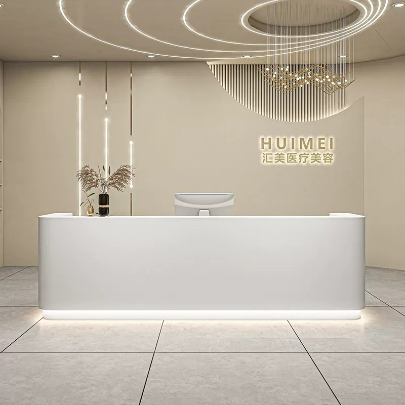 Office Furniture Store - เคาน์เตอร์แคชเชียร์ร้านเสริมสวยสไตล์โมเดิร์นมินิมอล เคาน์เตอร์ต้อนรับบริษัทร้านเสื้อผ้าดีไซน์ทันสมัย เฟอร์นิเจอร์สำนักงาน FYRD