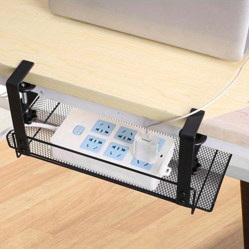 Cable Tray Under Desk - ที่เก็บสายเคเบิลใต้โต๊ะ 1 ชิ้น ที่จัดการสายเคเบิลโลหะสำหรับโต๊ะทำงาน ที่เก็บสายเคเบิลสำหรับบ้าน ตะกร้าใส่สายเคเบิลโลหะสำหรับอุปกรณ์เสริมบนโต๊ะ