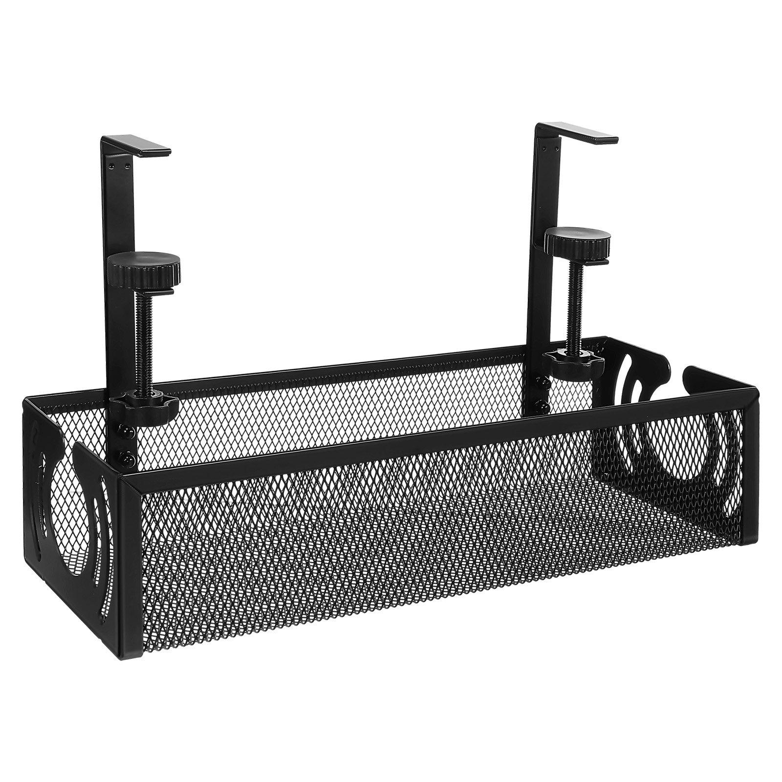 Cable Tray Under Desk - ชุดจัดระเบียบสายเคเบิลใต้โต๊ะ แบบหนีบสำหรับจัดการสายไฟ ปลั๊กพ่วง และอุปกรณ์อิเล็กทรอนิกส์