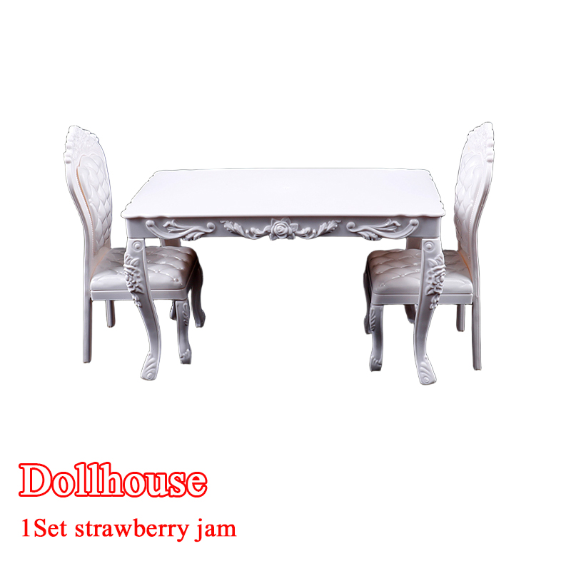 Office Furniture Wholesale - บ้านตุ๊กตา 1:6 เฟอร์นิเจอร์ห้องครัว โต๊ะรับประทานอาหาร เก้าอี้ คอมพิวเตอร์