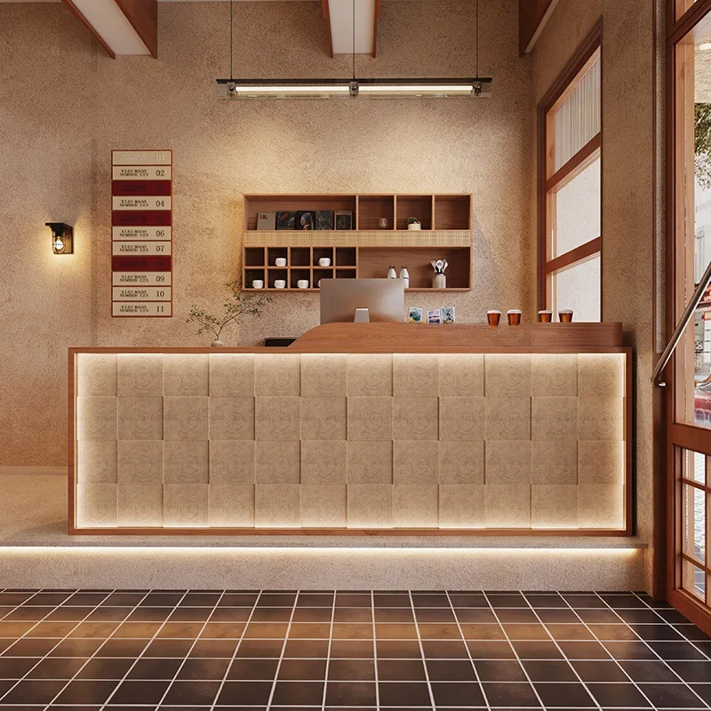 Office Furniture Store - โต๊ะต้อนรับอเนกประสงค์สไตล์อิตาลี โต๊ะต้อนรับร้านเสริมสวยเรียบง่าย โต๊ะต้อนรับร้านขายเสื้อผ้า เฟอร์นิเจอร์ร้านค้า HBRD