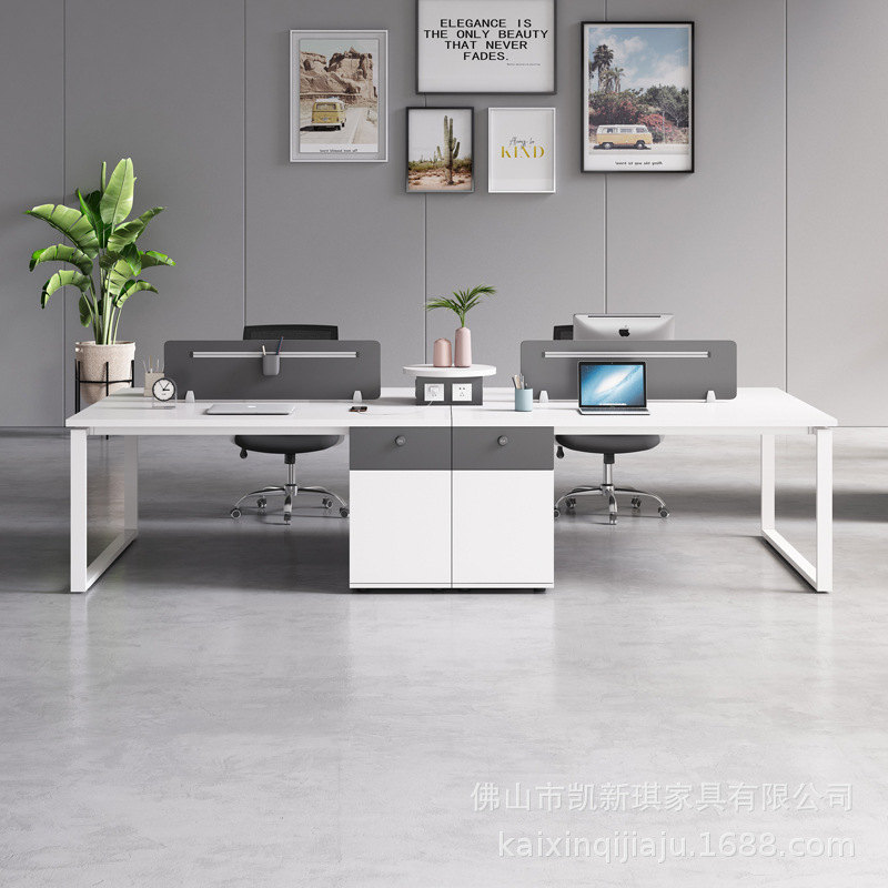 โต๊ะทำงานพนักงานสี่คน แบบเดี่ย - Office Furniture Manufacturers บทวิจารณ์และราคา
