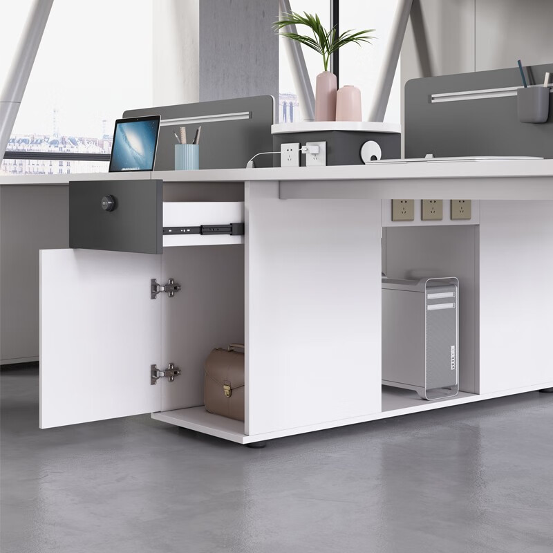 โต๊ะทำงานพนักงานสี่คน แบบเดี่ย - Office Furniture Manufacturers บทวิจารณ์และราคา