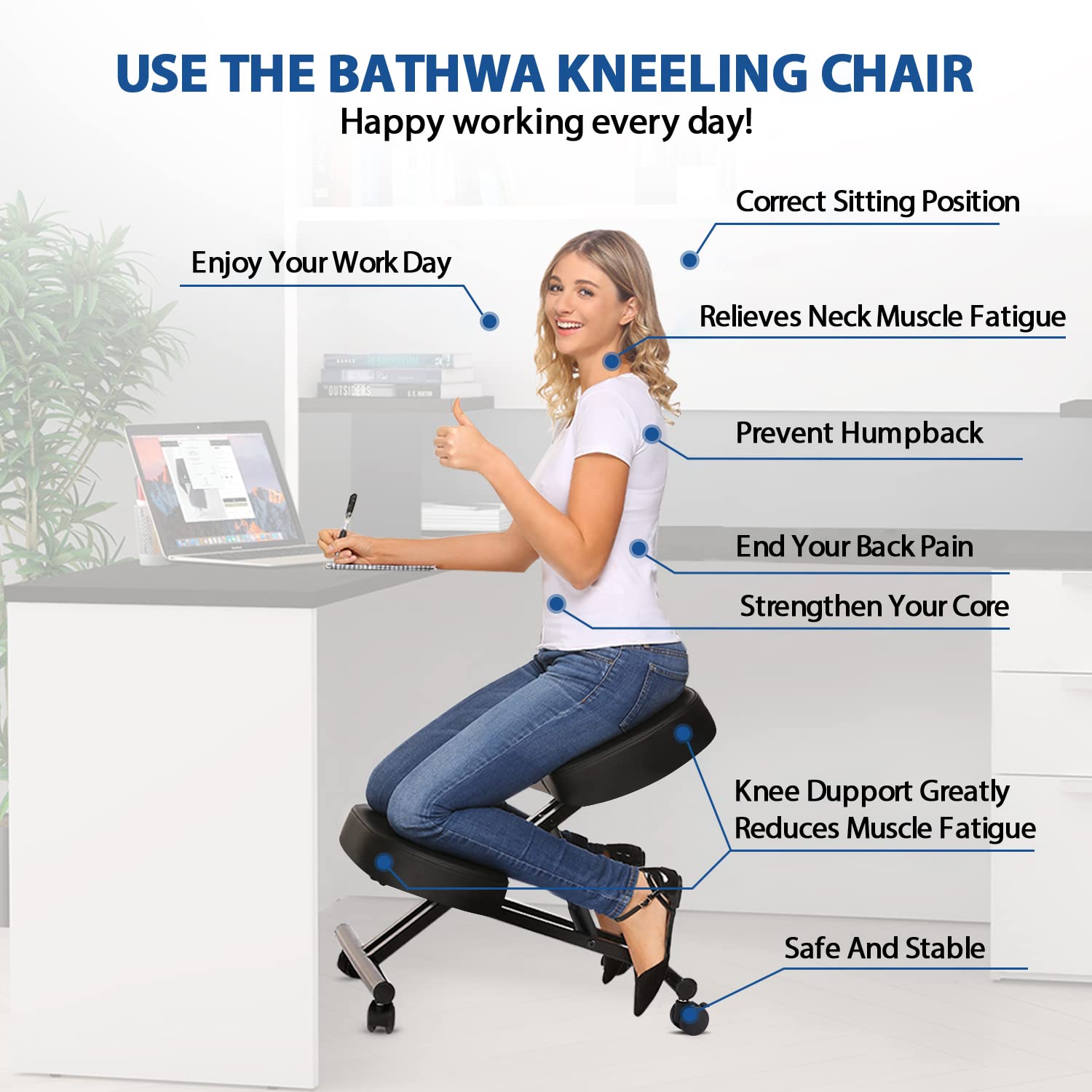 เก้าอี้นั่งคุกเข่าตามหลักสรีรศ - Office Furniture Commercial บทวิจารณ์และราคา