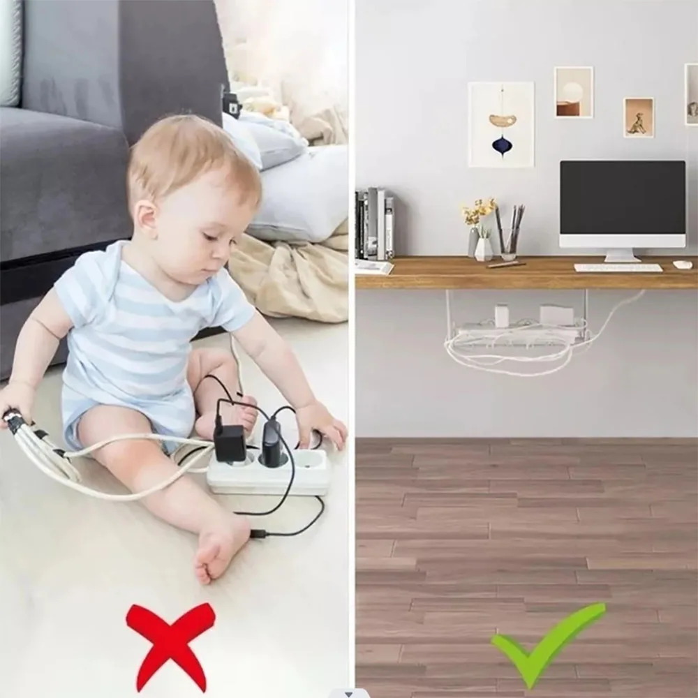 ถาดจัดการสายเคเบิลใต้โต๊ะ ที่แ - Cable Tray Under Desk บทวิจารณ์และราคา