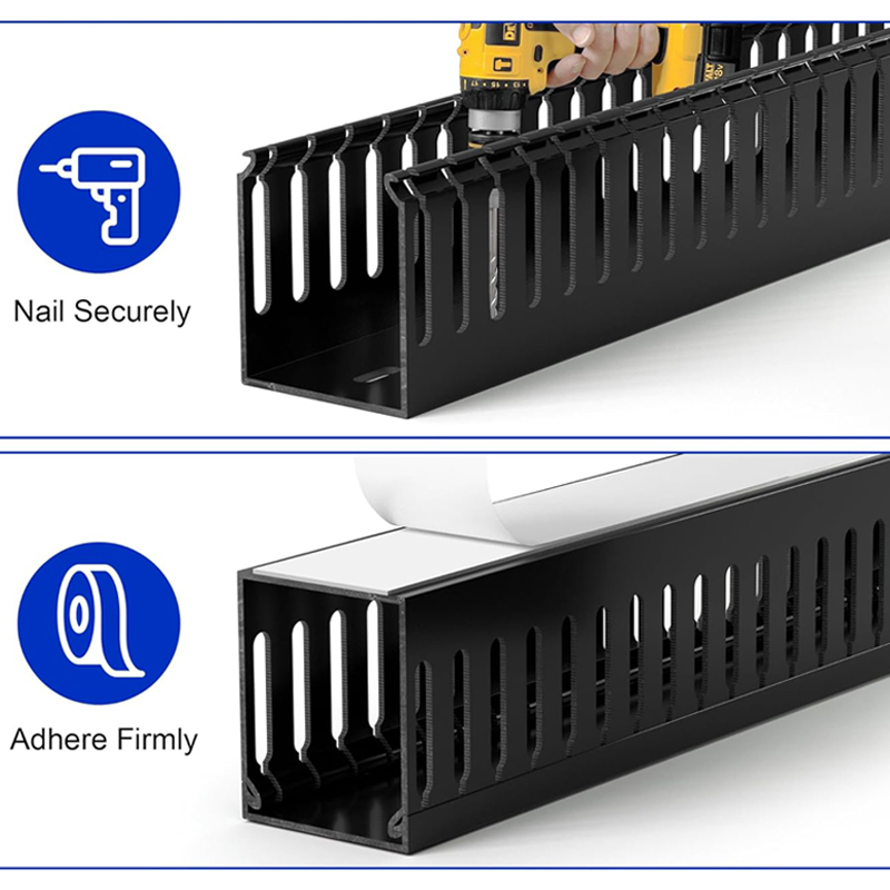 PVC อุตสาหกรรมทนไฟสายไฟท่อสีดํ - Cable Tray Under Desk บทวิจารณ์และราคา
