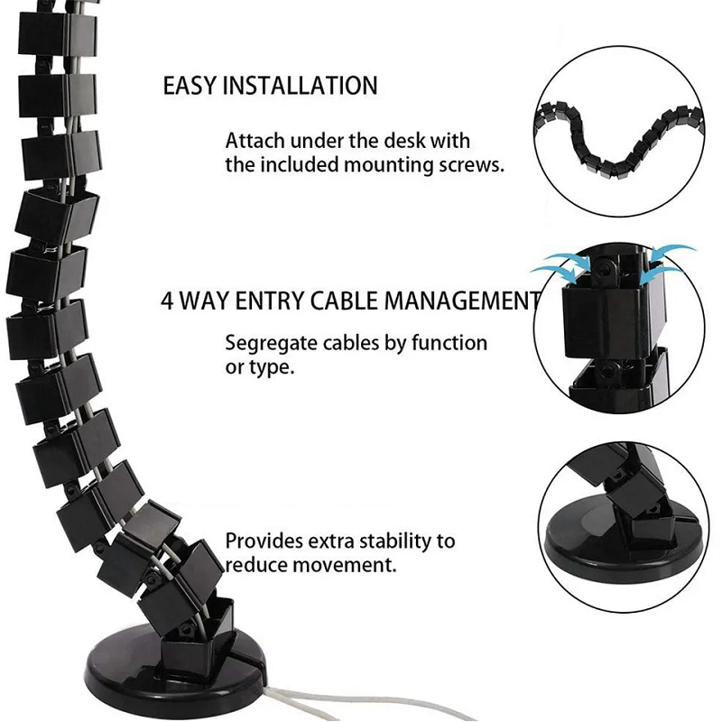 ท่อร้อยสายไฟใต้โต๊ะ ถาดจัดสายไ - Cable Tray Under Desk บทวิจารณ์และราคา