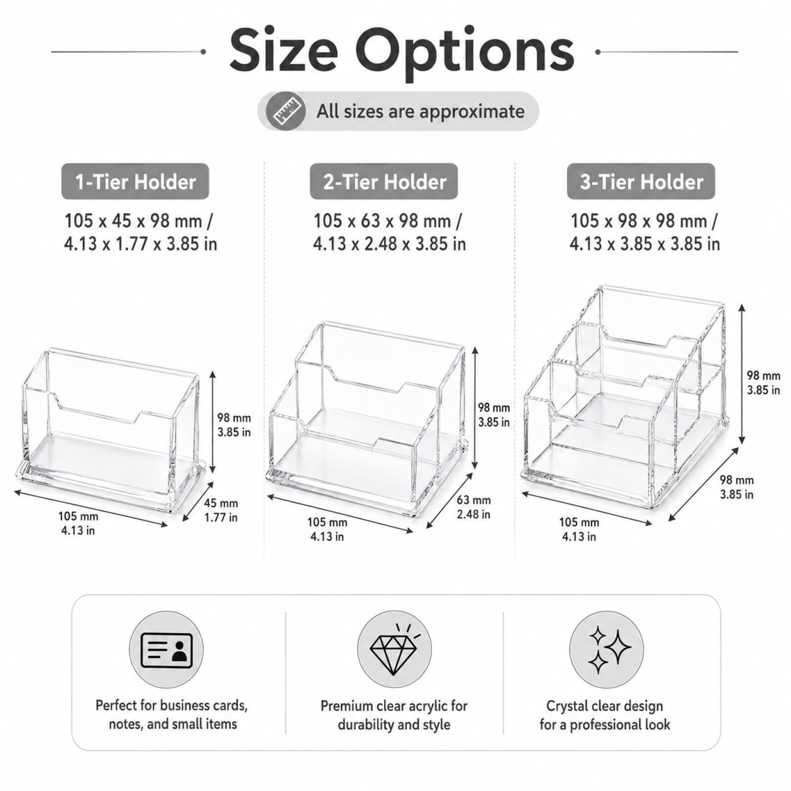 1-3 ชิ้นที่ใส่บัตรธุรกิจอะคริล - Office Furniture Modern บทวิจารณ์และราคา