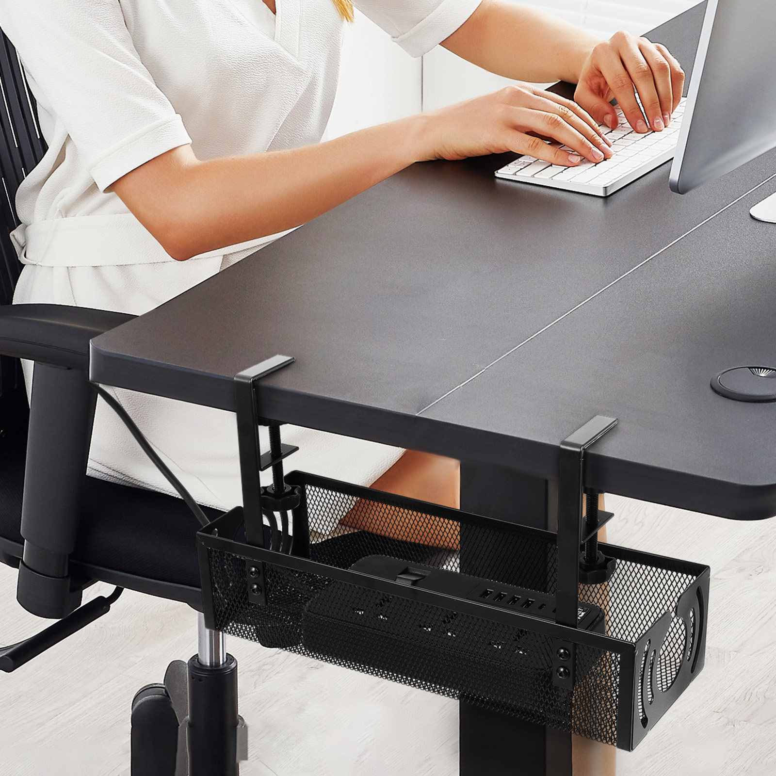 ชุดจัดระเบียบสายเคเบิลใต้โต๊ะ  - Cable Tray Under Desk บทวิจารณ์และราคา
