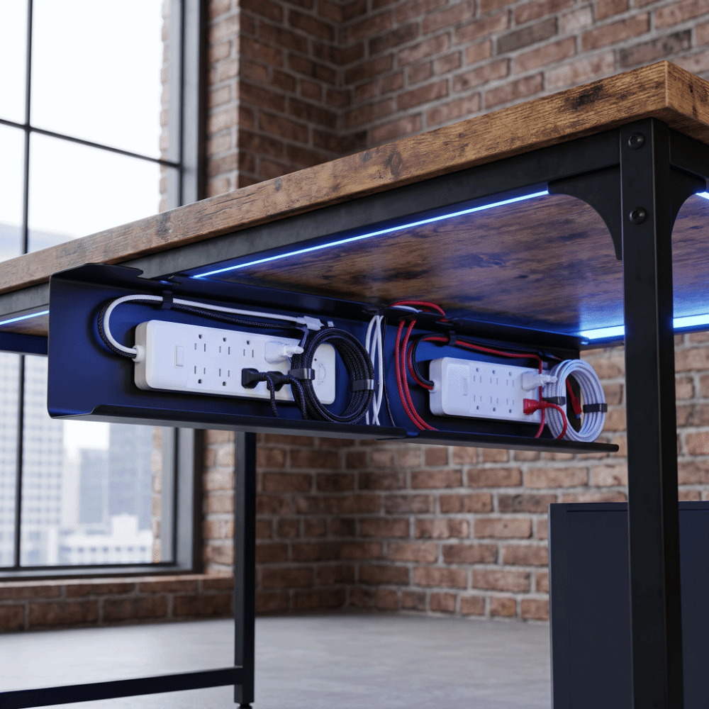 ถาดจัดสายไฟใต้โต๊ะ PVC ความจุข - Cable Tray Under Desk บทวิจารณ์และราคา